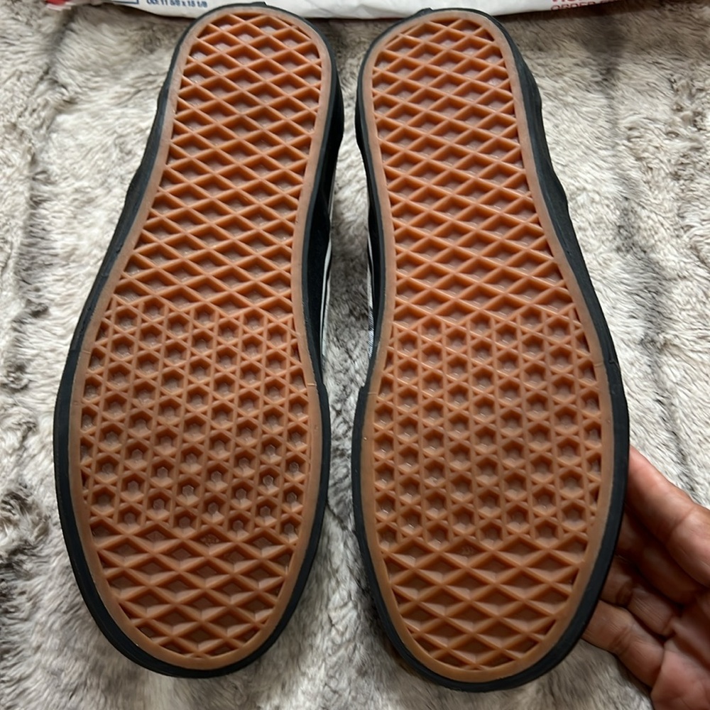 Vans White and Black custom Slip-On Sneakers - Picture 7 of 10